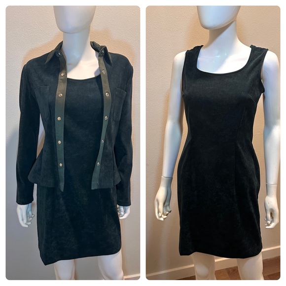 Vintage Dresses & Skirts - Vintage SCARLETT two-piece forest green dress and blazer.